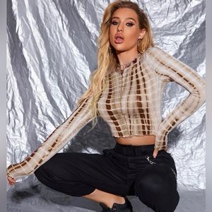 Tan tie dye / ombré long sleeve